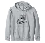 Resist Don Quixote Cell Tower Jousting Protest Zip Hoodie