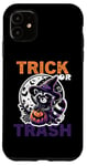 Coque pour iPhone 11 Trick or rather Trash, Costume drôle de raton laveur 2024 Halloween