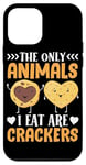 Coque pour iPhone 12 mini Les seuls animaux que je mange sont des craquelins