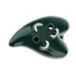 GXFCQKDSZX Ocarina Children'S Toy 6-Hole Heart-Shaped Green Ceramic Ocarina Whistle Musical Instrument