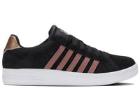 K-Swiss Femme Court Tiebreak SDE Basket, Noir et Or Rose, 37 EU