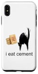 Coque pour iPhone XS Max I Eat Cement Maudit Chat Drôle Curly Specific Meme