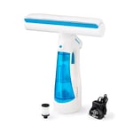 GEEPAS Cordless Window Vacuum - Portable 3-in-1 Window Vacuum - 140ml Removable Water Tank, LED Indicator, Cordless - Handheld, Lightweight, Low Noise, Fast Charging, 35min Runtime – Compact Design