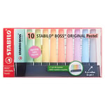 Surligneur STABILO BOSS ORIGINAL - Set de bureau x 10 surligneurs pastel - version 2