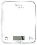 Tefal BC5000V2 Balance de Cuisine Électronique Optiss 5kg/1g Fonction Tare Conversion Liquide Ecran LCD Blanc