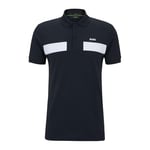 BOSS Mens Paule 2 Golf Short Sleeve Polo Shirt Dark Blue L