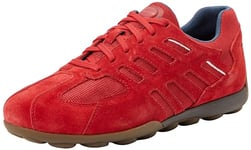 Geox Men's U Snake 2.0 A Sneaker, red, 8 UK