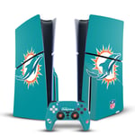 OFFICIAL NFL MIAMI DOLPHINS VINYL SKIN FOR SONY PS5 SLIM DISC EDITION BUNDLE