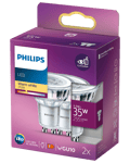 PHILIPS Reflektorlampa 4W GU10 2-pack