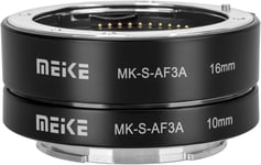 MK-S-AF3A Bague d'adaptation de Tube d'extension Macro à Mise au Point Automatique en métal (10mm + 16mm) pour Sony Mirrorless E-Mount A5000 A5100 A6000 A6300 A6500 A6400.[G824]