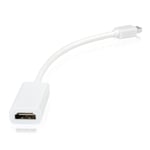 Thunderbolt Mini Display Port to HDMI Adapter White HDTV Cable Converter