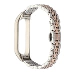 Rem för Mi Band 6 Xiaomi Mi Band 7 6 5 Rem Kompatibelt Armband Armband Mi Band 5 4 3 Tillbehör Silver rose gold 2 For Mi band 5