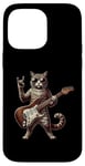 Coque pour iPhone 14 Pro Max Retro Cat Rock Music Men Kids Women Funny Kitten Cat Rock