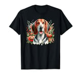 American English Coonhound Dog Halloween Watercolor Artwork T-Shirt