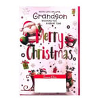 Simon Elvin With Lots Of Love Grandson Santa Claus Christmas Card (Pack of 6)