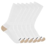 Carhartt Men's Midweight Crew Sock 6 Pack, White, Large (Pack of 6)