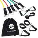 Exercise Resistance Bands Fitness 12Pcs Set Home Gym Elastic Workout Yoga Latex