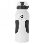 Bouteille M-Wave 550-600cc Blanche avec Bouchon Transparent et Couvercle Noir M-