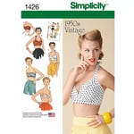 Simplicity Women's Vintage Bra Top Sewing Pattern, 1426