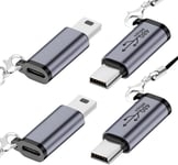 Adaptateur Usb C Vers Mini Usb (Lot De 42), Type C Femelle Vers Mini Usb Mâle, Adaptateur Usb Mini Vers Usb C Compatible Avec Les Appareils Photo Numériques, Ordinateurs, Gps