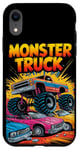 iPhone XR Monster Truck Crushing Cars Art for Monster Truck Lovers Case