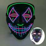 Uusi hauska LED Neon EL Wire Light Up Mask Halloween Masquerade Carnival Party Rave pääsiäisasu Cosplay hehkuva naamio