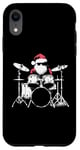 Coque pour iPhone XR Ensemble de batterie Père Noël – Batteur vintage pour amoureux de Noël