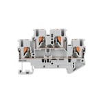 Connecteur électrique bornier Rail Din PTTB-2.5,connecteur électrique Double couche,câblage à ressort,fil conducteur Orange,10 pièces - Type Gray