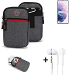 Holster + earphones for Samsung Galaxy S21+ 5G SD888 Belt Pouch