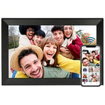 AEEZO Cadre Photo numérique WiFi de 15,6 Pouces Full HD Tactile Smart Digital avec mémoire de 64Go, Rotation Automatique, Installation Facile pour Partager des Photos ou des vidéos