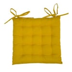 Lot 4 galettes de chaise jaune L.40 x l.40 cm