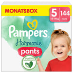 Pampers Harmonie Bukser str 5, 12-17 kg, månedsboks (1x144 bleier)