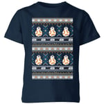 Star Wars BB-8 Pattern Kids Christmas T-Shirt - Navy - 7-8 Years