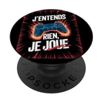 J'Entends Rien Je Joue Humour Gamer Jeux Vidéo Console PopSockets PopGrip Adhésif