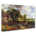 The Hay Wain By John Constable Classic Painting Canvas Wall Art Print Ready to Hang, Framed Picture for Living Room Bedroom Home Office Décor, 20x14 Inch (50x35 cm)