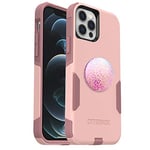 OtterBox Bundle COMMUTER SERIES Case for iPhone 12 & iPhone 12 Pro - (BALLET WAY) + PopSockets PopGrip - (PETAL POWER)