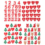 Xmas Ornament Christmas Label Advent Calendar Number Gift Felt Sticker