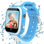 Montre Connectée Enfant 4g Appel Vidéo, Montre Gps Enfant Tracker Avec Chat Familial Sos Appareil Caméra Ip68 Mode Classe Jeux Réveil, Montre Intelligente Enfant Cadeau Pour Filles Et Garçons.[G329]