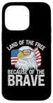 Coque pour iPhone 14 Pro Max USA Eagle Land of the Free à cause du courageux 4 juillet