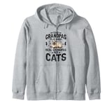 Some Grandpas Play Bingo Real Grandpas Pet Cats Siamese Cat Zip Hoodie