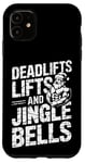 iPhone 11 Funny Deadlifts and Jingle Bells Santa Claus Gym Fitness Pun Case