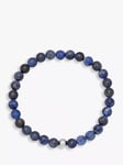 BARTLETT LONDON Men's Lapis Lazuli Beaded Bracelet, Blue