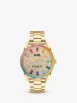 Coach Women's Preston Rainbow Crystal Bracelet Strap Watch, Gold