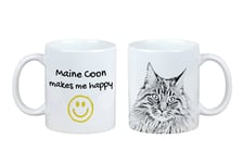 Maine Coon - kissamuki, iloinen muki koiranomistajalle, Art-Dog -brändin personoitu lahja