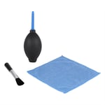 Camera Lens Screen Dust Blower Brush Cleaning Cloth Kit For DSLR Camera Surfaces