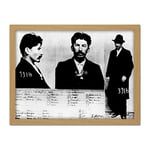 Russian Tsarist Police Mug Shot Joseph Stalin Photo Artwork Framed Wall Art Print 18X24 Inch