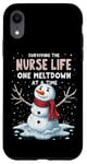 iPhone XR Nurse Xmas Surviving The Nurse Life One Meltdown At A Time Case