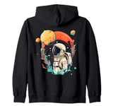 Astronaut Cosmic Adventure in Space Zip Hoodie