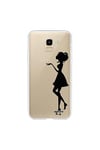 Evetane Coque et étui téléphone mobile samsung galaxy j6 2018 souple transparente silhouette femme motif ecriture tendance evetane.