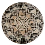 Silumen - Tapis Rond Jute Naturel 120cm - Motif Imprimee - Pois